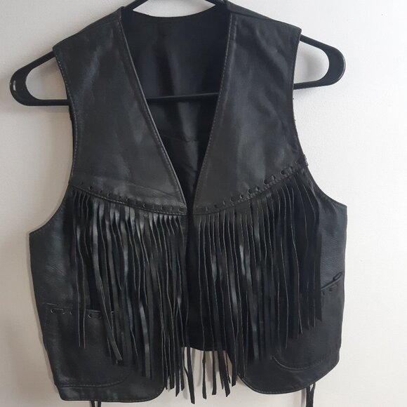 Leather Fringe Vest / Bolero - Boys Western / Cowboy Style - Picture 3 of 15
